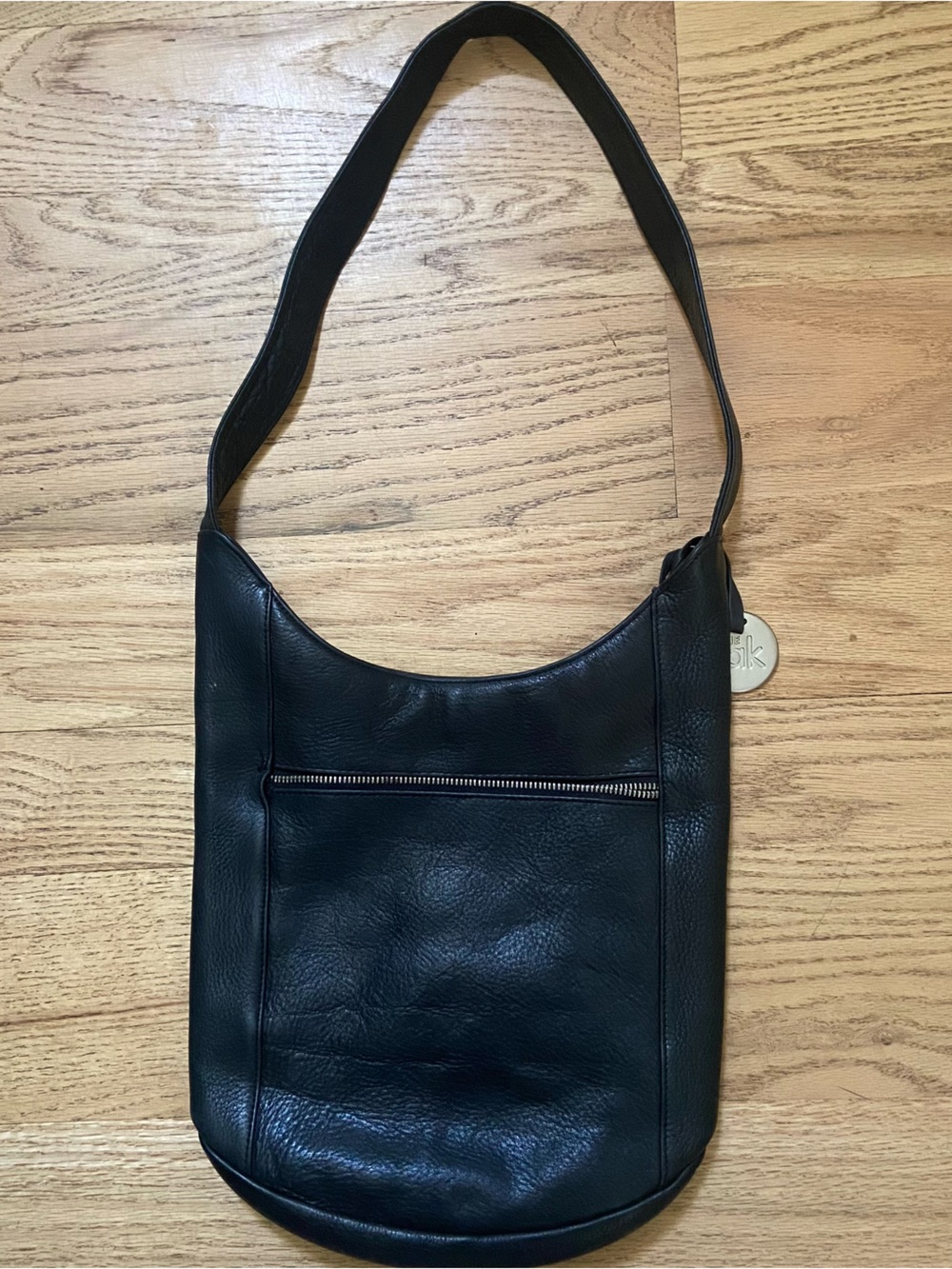 The Sak Leather Shoulder Hobo Bag Women's Black Pebbled Purse Handbag Boho READ - Picture 3 of 8